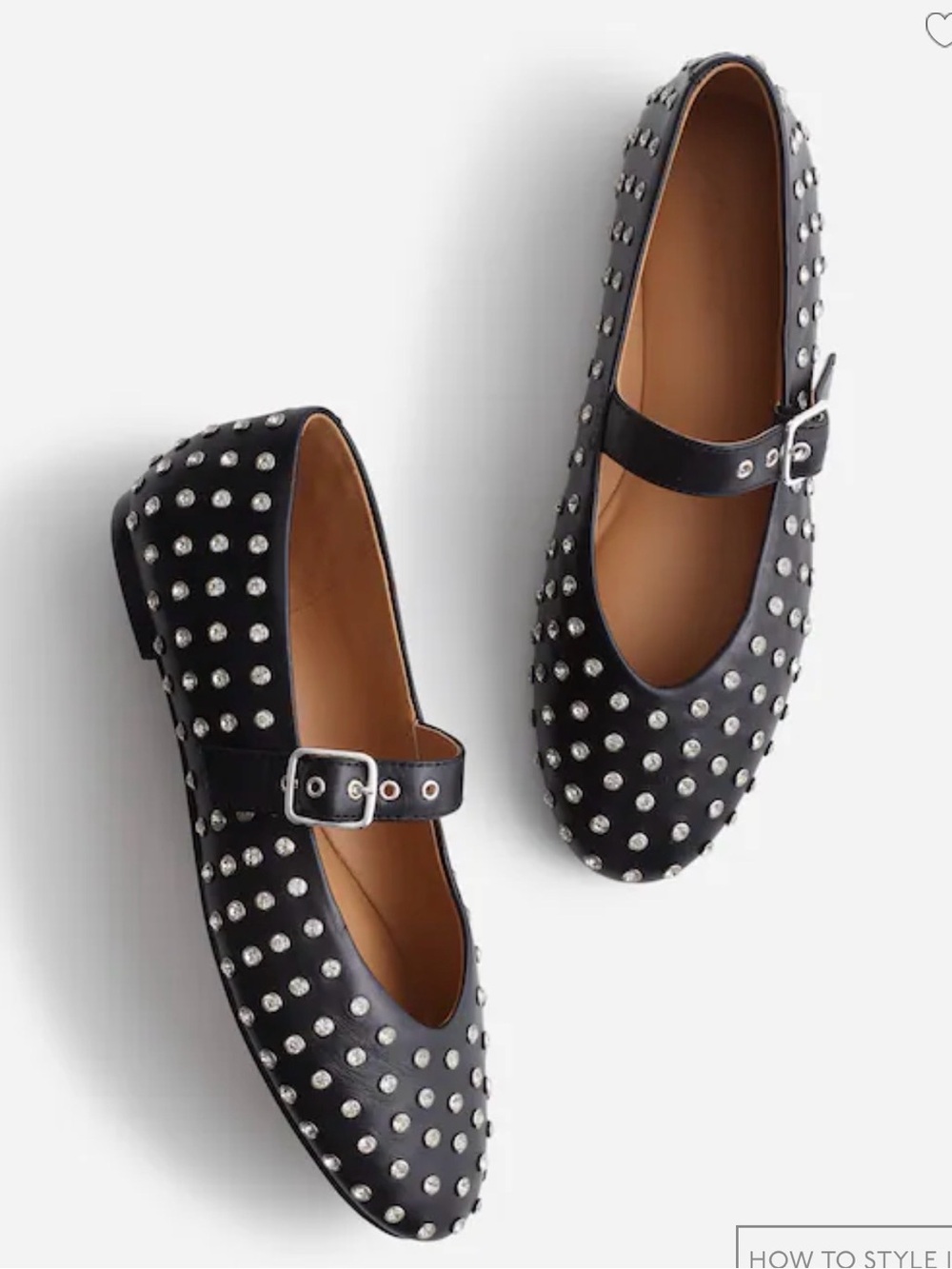 Madewell Black Studded Mary Jane Flats